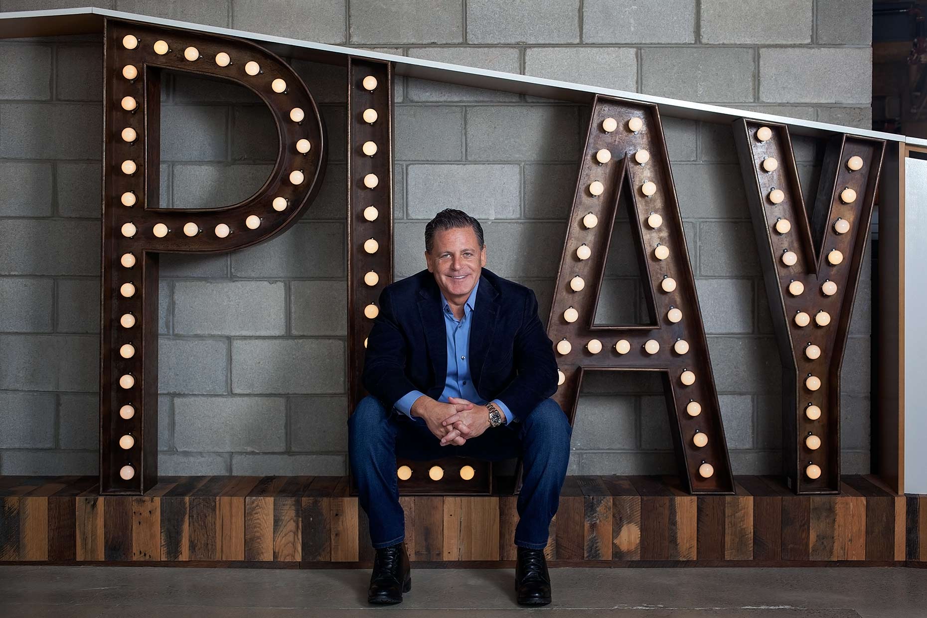 Detroit Editorial Portrait Photographer Dan Gilbert, chairman and founder of Rock Ventures and Quicken Loans Inc